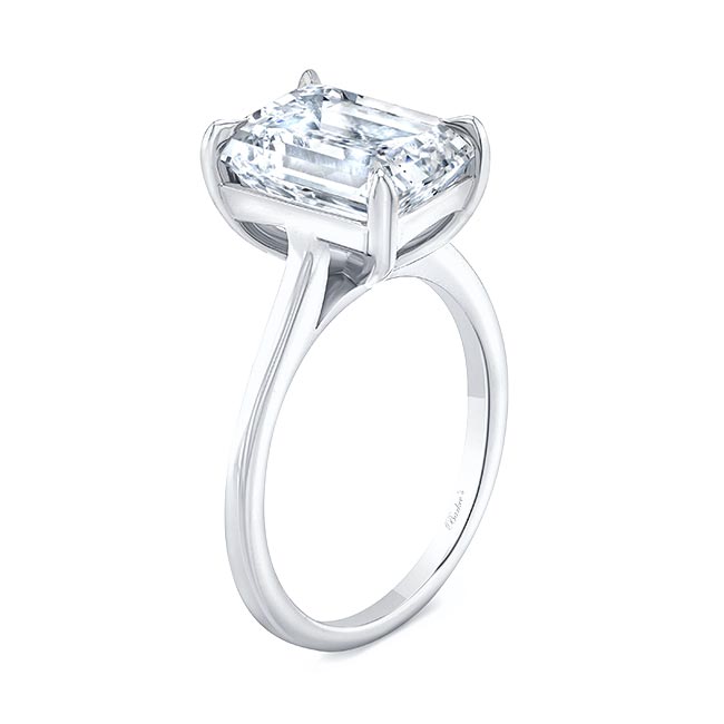 2 Carat Radiant Cut Moissanite Engagement Ring Image 2