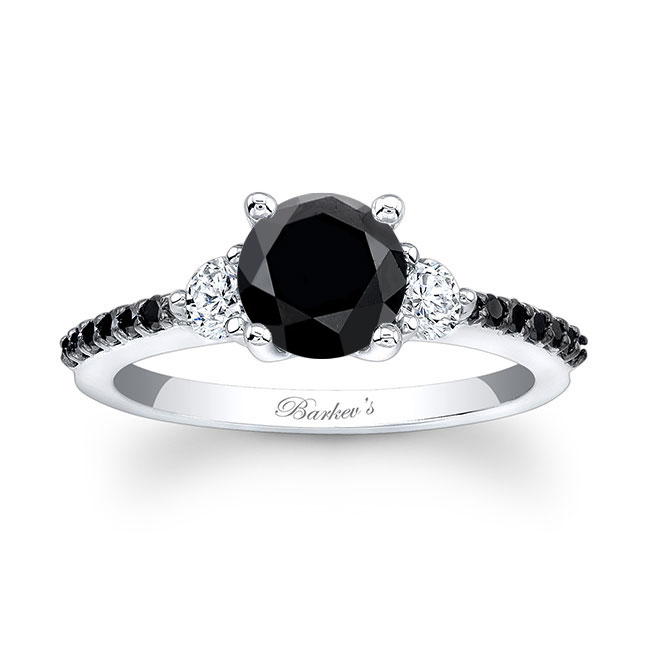  3 Stone Black Diamond Ring Image 1
