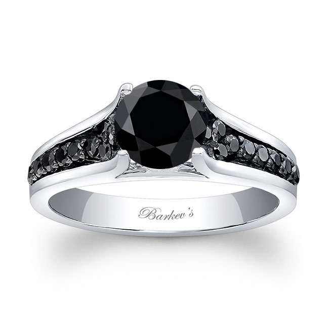  Cathedral Black Diamond Ring Image 1