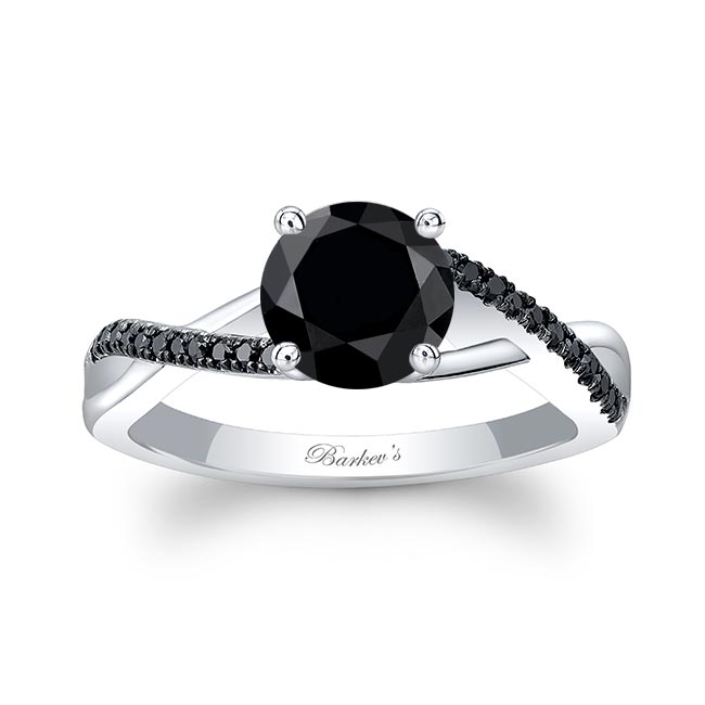  Simple Black Diamond Ring Image 1