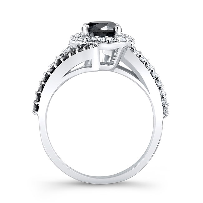  Contemporary Black Diamond Engagement Ring Image 2
