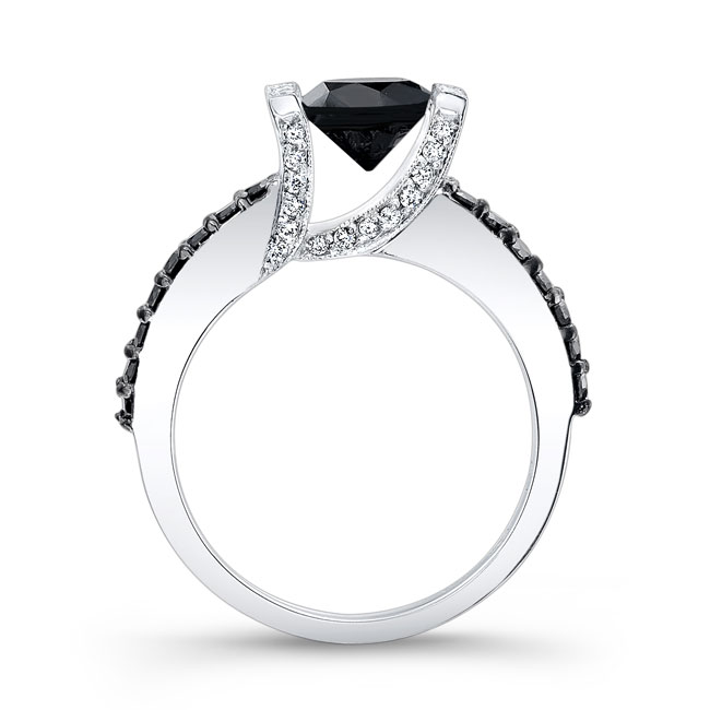  Vintage Pave Black Diamond Ring Image 5