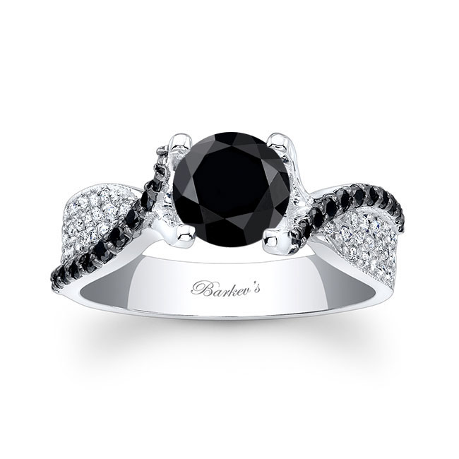  Pave Set Black Diamond Ring Image 1