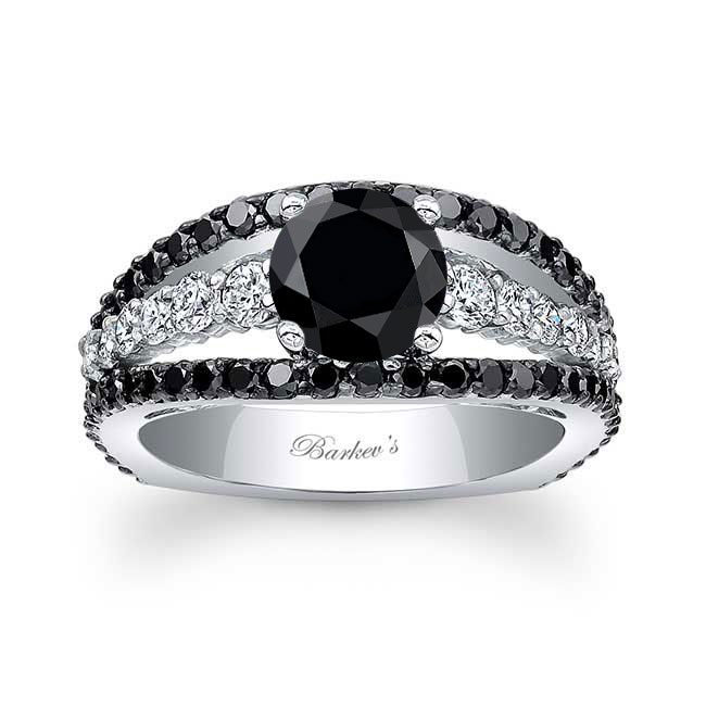  Art Deco Black Diamond Ring Image 1