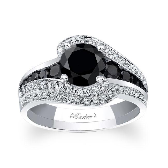  Unique Black Diamond Bridal Set Image 1