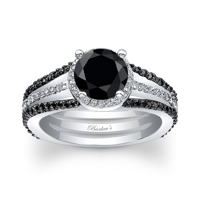  Black Diamond Halo Ring Image 1