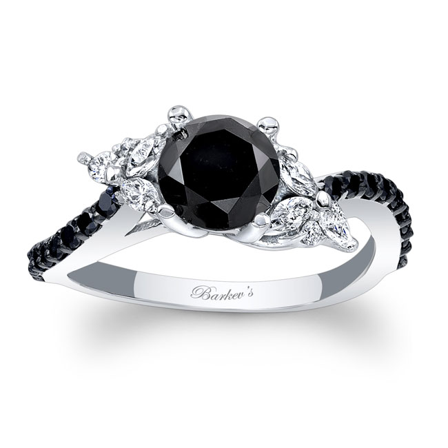  Round Black Diamond Ring Image 1