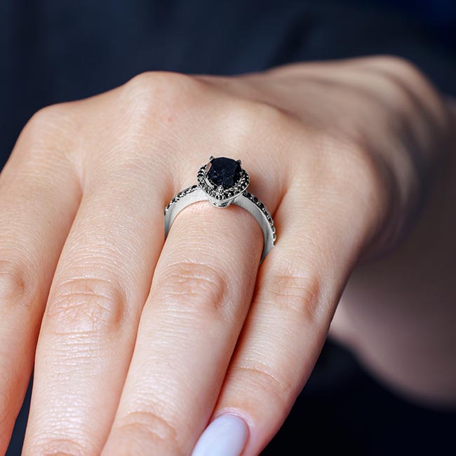 Black Diamond Pear Shaped Ring Image 5