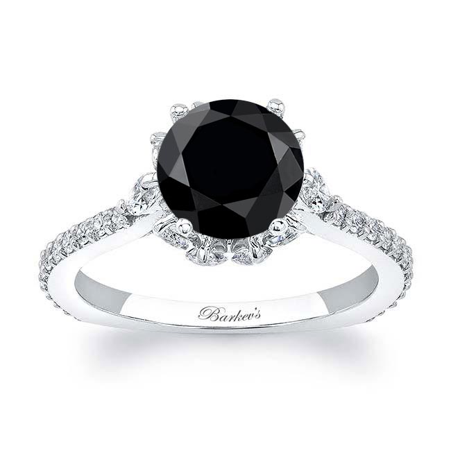 Platinum 2 Carat Black And White Diamond Ring