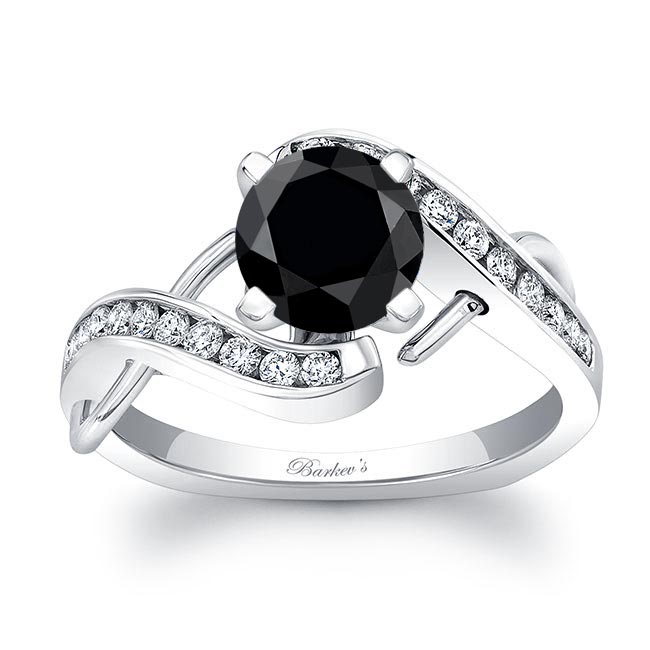Black And White Diamond Channel Ring