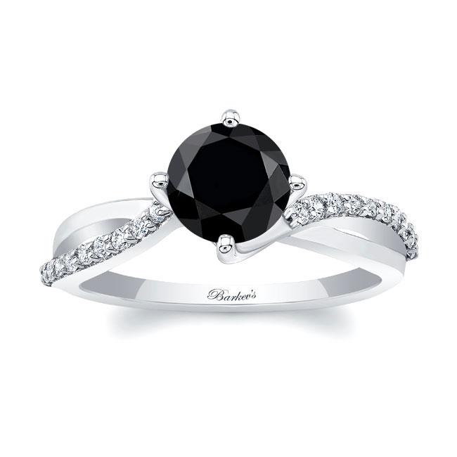  Twisted Black And White Diamond Ring Image 1