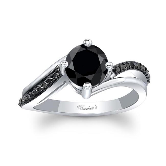  Split Shank Black Diamond Ring Image 1