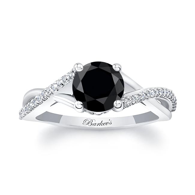  One Carat Black And White Diamond Ring Image 1