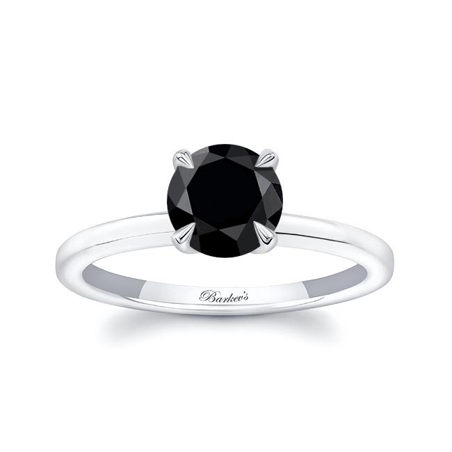 Black Diamond Solitaire Ring