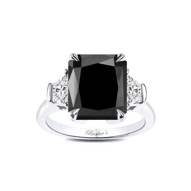 White Gold 5 Carat Black Diamond Ring