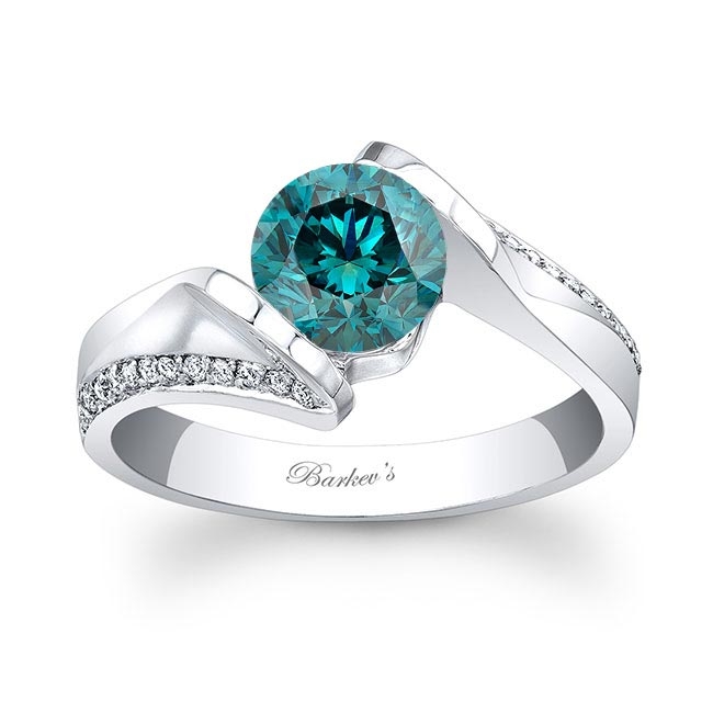 Channel Blue Diamond Ring
