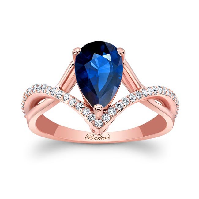 Unique Pear Shaped Sapphire Ring
