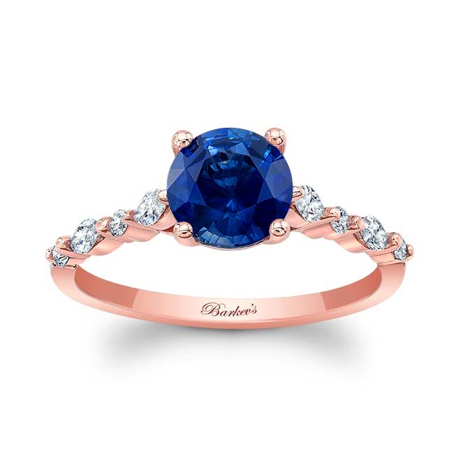  Rose Gold Marquise Sapphire Ring Image 1