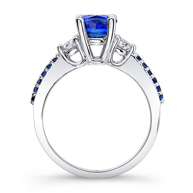  3 Stone Sapphire Engagement Ring Image 5
