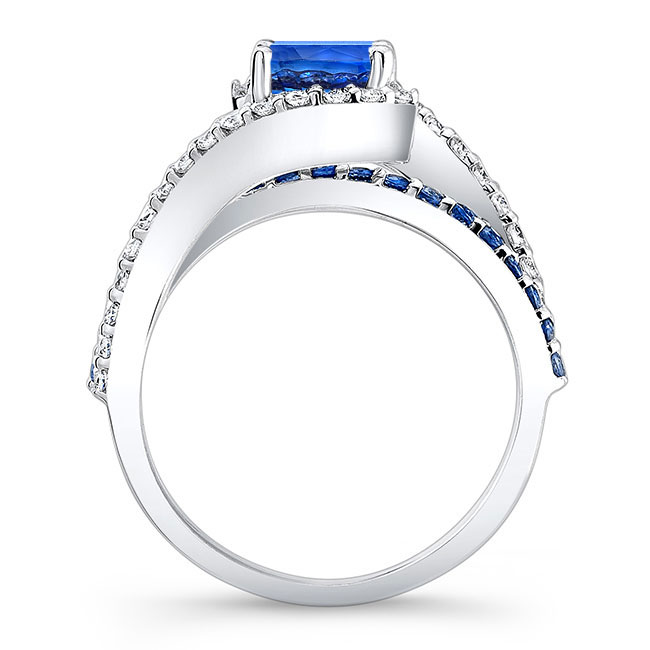  White Gold 1 Carat Sapphire Ring Image 2