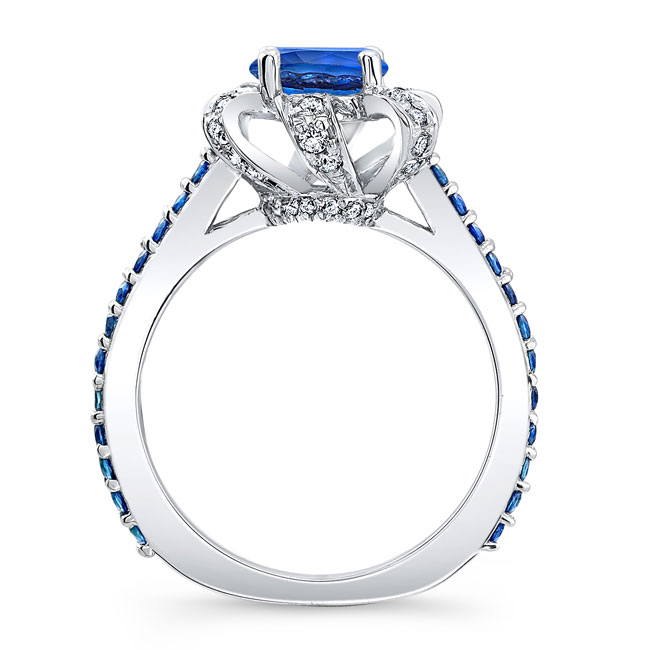  Ribbon blue Sapphire Ring Image 2