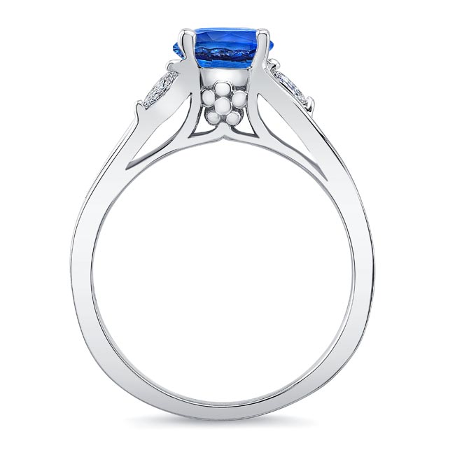  V Shaped Sapphire And Diamond Ring Image 6