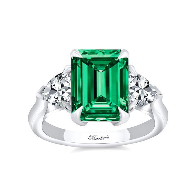 3.5 Carat Emerald Cut Emerald Ring