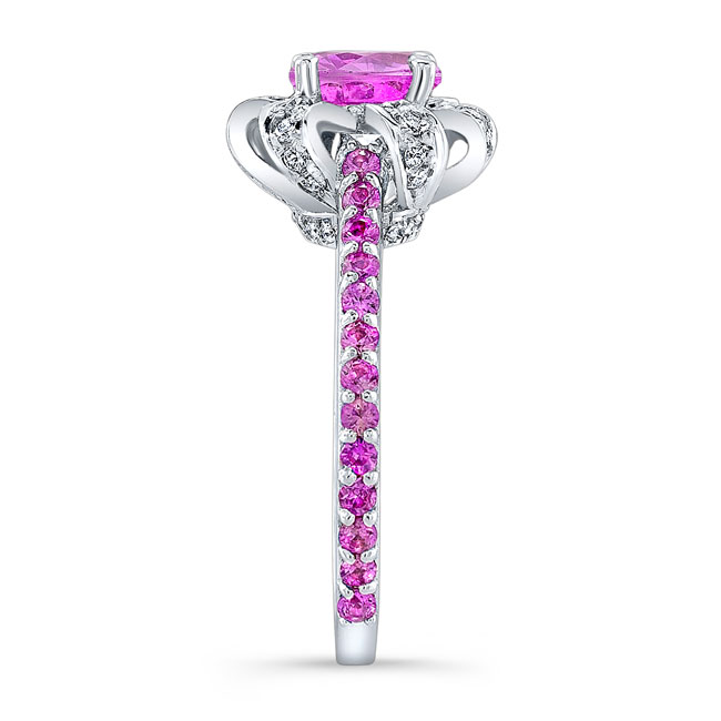  Ribbon Pink Sapphire Ring Image 3
