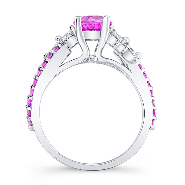  Round Pink Sapphire Ring Image 2