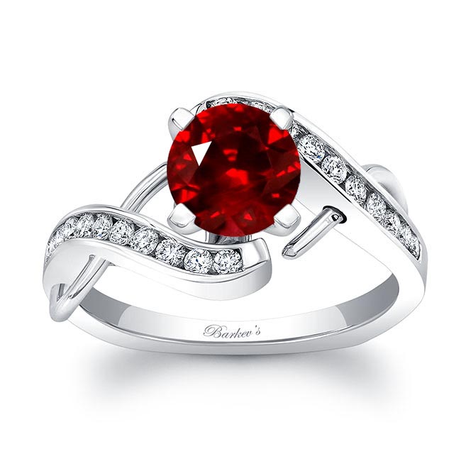Lab Grown Ruby And Diamond Channel Ring