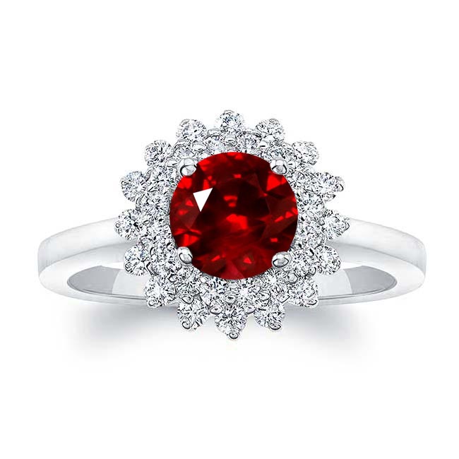 Starburst Ruby And Diamond Ring