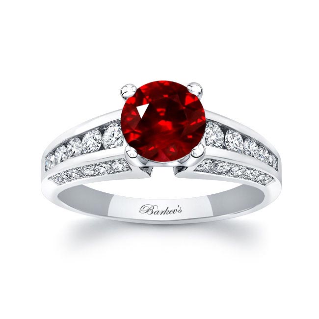 Ruby And Diamond Channel Set Ring