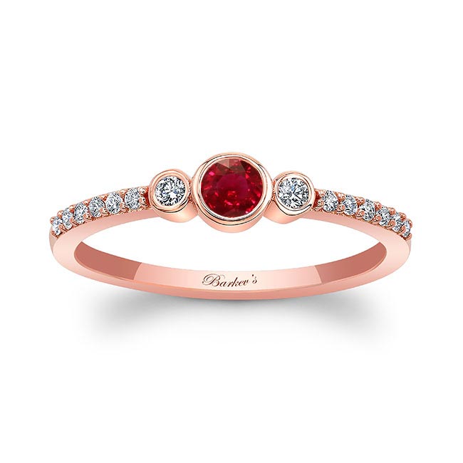 Details about   1.82 EM Round 3 stone Ruby Stone Promise Bridal Wedding Ring 14k Rose Gold 