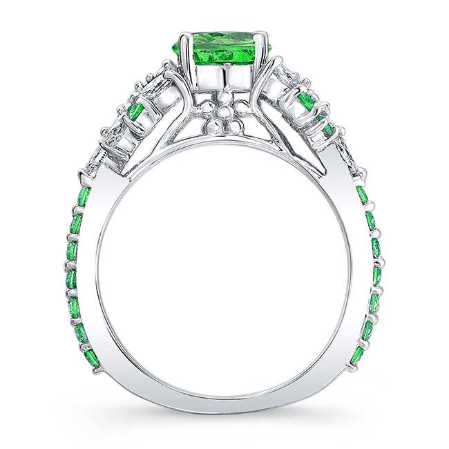  Vintage Marquise Tsavorite Engagement Ring Image 2