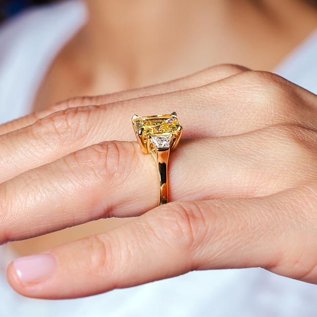 Argyle Pink™ Diamond and Yellow Diamond Three Stone Ring by J FINE