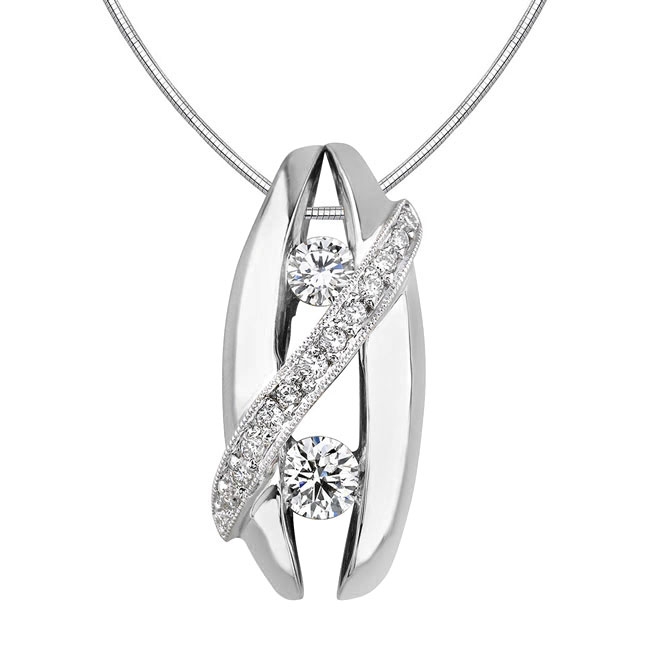  White Gold Diamond Necklace 7002N Image 1