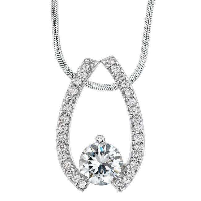 Platinum Diamond Necklace 7258N Image 1