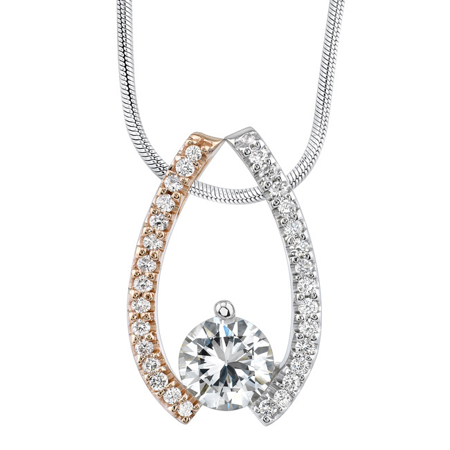  White Rose Gold Diamond Necklace 7258N Image 1