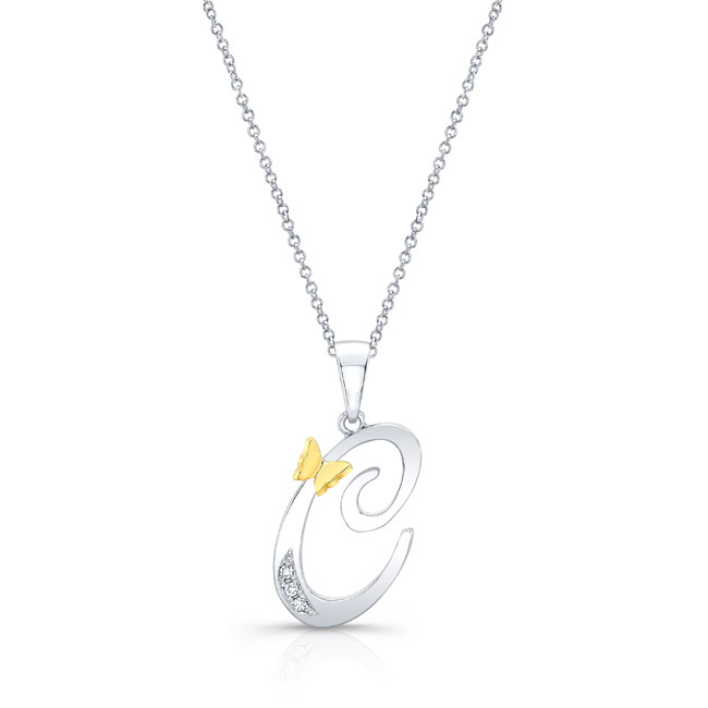  C Initial Necklace Image 1