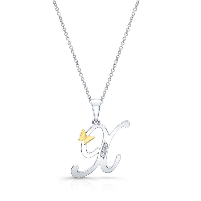 X Initial Necklace