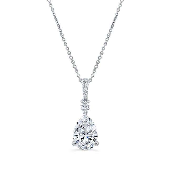 Pear Shape Lab Diamond Necklace