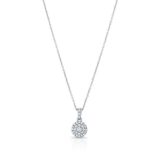 Double Halo Diamond Necklace
