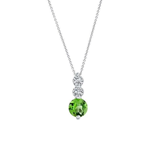 Peridot And Diamond Necklace