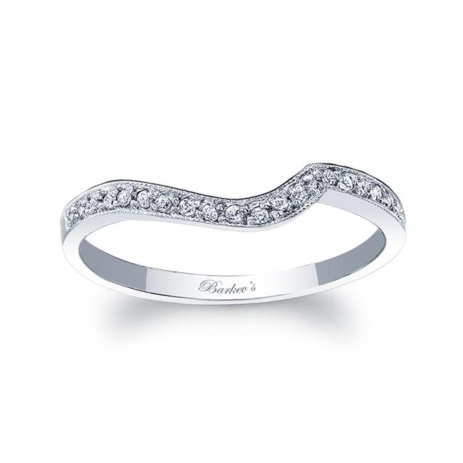 White Gold Wedding Band For Ring Style 7898L