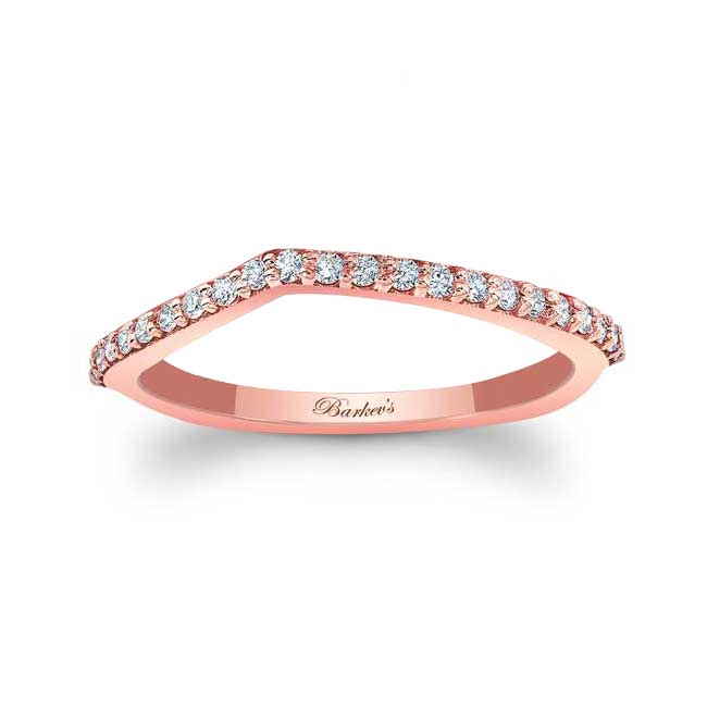 Rose Gold Wedding Band For Ring Style 8076L
