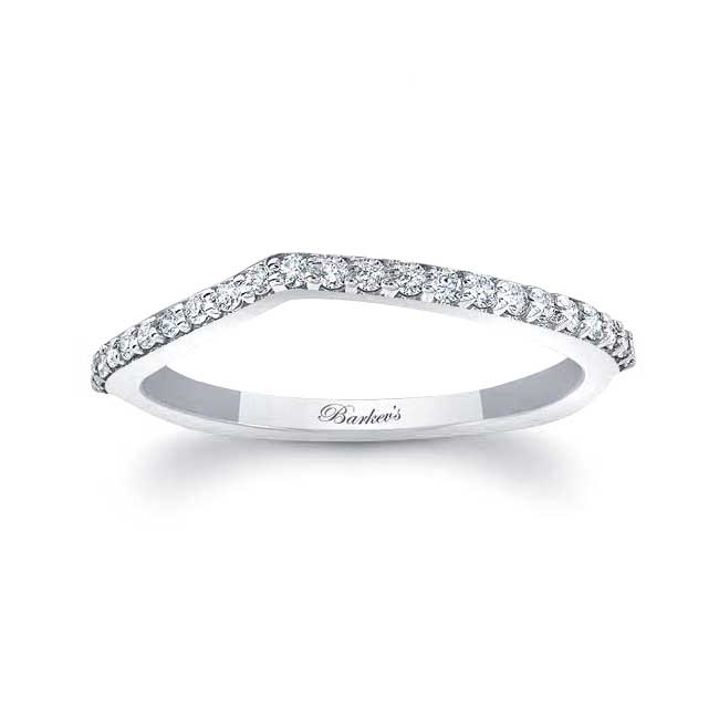 White Gold Wedding Band For Ring Style 8076L