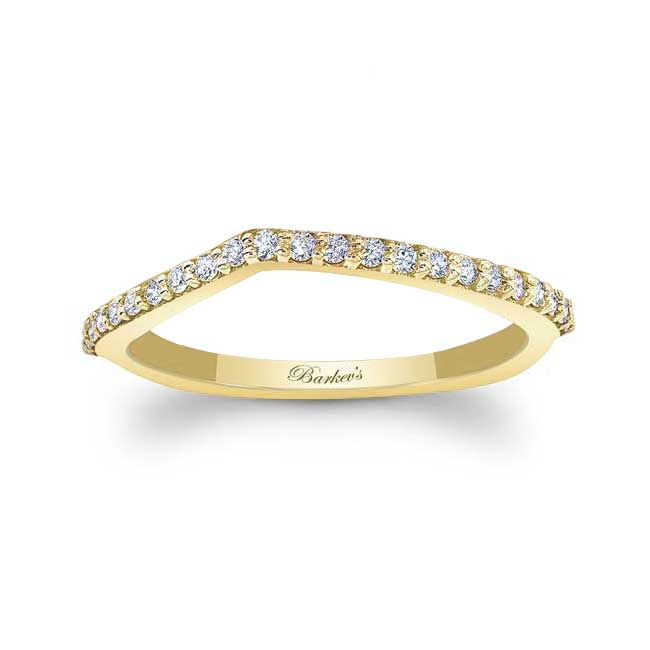 Yellow Gold Wedding Band For Ring Style 8076L