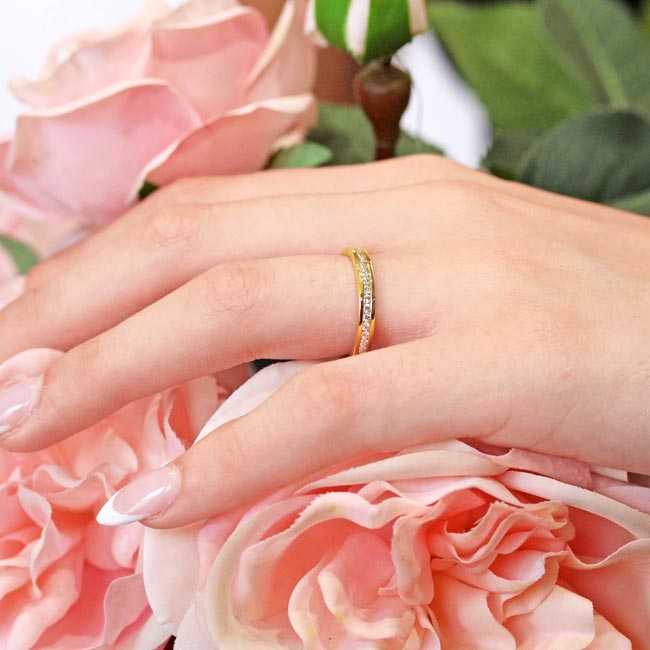 Bremer Jewelry Channel Set Diamond Wedding Ring in 14K Yellow Gold