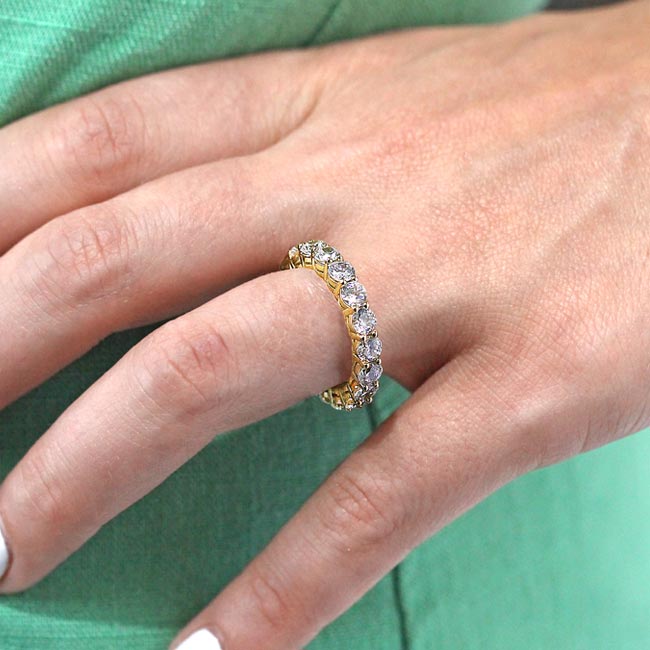 1.28 Carat Diamond Half Eternity Wedding Band in 14k Yellow Gold - Filigree  Jewelers