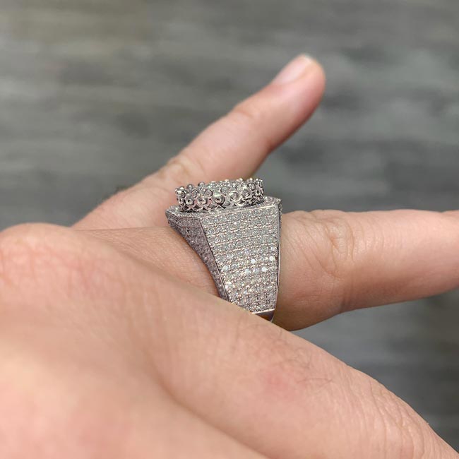 Platinum Mens Diamond Ring Image 4